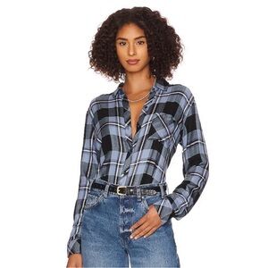 Rails Blue and Black Plaid Shirt size medium